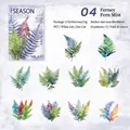 Green fern PET clear stickers for DIY scrapbooking with white ink print designs - Fern Branch Mist (5733273892486)