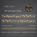 Nastro PET serie Diffuse Lighting con finitura lucida a conchiglia e motivo decorativo 20mm - Fascio Scintillante