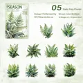 Twilight PET stickers set with 20 pieces of green fern plants for DIY scrapbooking - Quiet Fern Thicket (5733273892487)