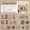 Retro industrial number style card stickers for DIY scrapbooking craft decoration - Vintage Numbers
