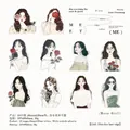 Autocollants série Rose Girl en papier kraft blanc découpé au laser avec personnages - Fleurs Rose Fille