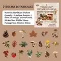Adesivi botanici vintage traforati con funghi e foglie per decorazioni scrapbooking DIY - Piante Retrò