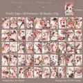 Washi-Aufkleber Frucht-Serie mit 50 handgezeichneten Mädchen- und Beeren-Illustrationen - Fruchtige Zweige