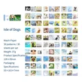 Hondeneiland stickersset met 30 verschillende schattige hondenfotografie ontwerpen - Eiland van de honden