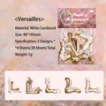 Baroque Versailles embossed white cardstock set with gold vintage borders for DIY scrapbooking - Versailles