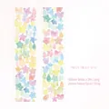 Artistic watercolor PET decorative tape with stars and butterflies motifs, 50mm x 2m size - Misty Galaxy