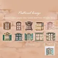 Adesivi retrò a tema finestra in carta materica per DIY journaling set da 10 pezzi - Brezza Pastorale
