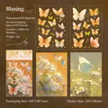Autocollants papillons PET dorés avec accents métalliques pour journaux et albums - Papillon de Lumière Tissée