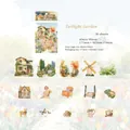 Set d'autocollants PET vintage Twilight Garden aux motifs floraux pour scrapbooking - Jardin du Crépuscule / 30 Pièces/Pack