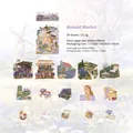 Set de 30 stickers PET Roland Market avec illustrations aquarelle style vie champêtre - Marché Roland / 30 Pièces/Pack