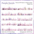 Lot de 10 autocollants décoratifs fleurs violettes en PET imperméable pour déco - Lumière de Glycine
