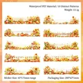 Lot d'autocollants en PET imperméables sur le thème de l'automne et tournesols - Rêve d'Orange