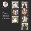 Floral PET decorative tape for scrapbooking, 60mm x 2m roll with colorful flower patterns - Curtain Flower Rhyme