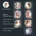 Artistic PET tape Mirror Flower face theme for scrapbooking and floral journal decoration - Mirror Flower Face