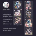 Starry Flower PET tape featuring astronaut and floral illustrations, 60mm wide roll - Interstellar Flower Voyage