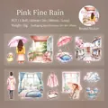 Pink Rainy Day PET decorative washi tape with watercolor girl and umbrella motifs - Pink Drizzle