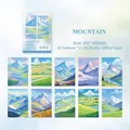Papel de scrapbooking retro tema montaña, paquete de 20 hojas con 10 diseños decorativos - Montaña (5754691460184)