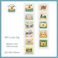 Cinta PET Doodle Garden con diseños de cámaras vintage y flores para manualidades scrapbooking - Tiempo de grabación