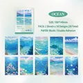 Papel decorativo vintage tema océano con 10 diseños marinos y 20 hojas para manualidad - Mar (5754691460186)