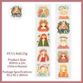 Pegatinas decorativas serie niña y cinta de etiquetas redondas tema fresa floral - Niña de Curación