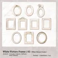 Set di cornici vintage bianche in rilievo traforate per decorazione di scrapbooking - Cornice per Foto Bianca