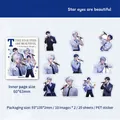 Anime boy singing stickers, Xingmou Junlang series PET waterproof decals for journaling - Starry Eyes