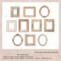 European vintage embossed hollow collage cards set with 10 different frame designs - Gentle Years