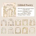 Lustrous Gold Poem hollow window frames sticker set with 10 vintage laser cut designs - Gilded Poetry