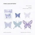 Lot de 30 papiers décoratifs vintage papillon violet évidé pour scrapbooking et DIY journal - Papillon De Jade Violet