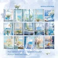 Retro scenery decorative scrapbook paper with window view designs, 30 sheets, 100x140mm - Wind Window Style