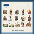Set di 30 adesivi Antico Egitto Il Cairo con motivi faraonici per decorazione scrapbooking - Il Cairo