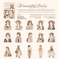 Vintage girl character PET stickers from Heart Magazine series, 30 pieces pack - Baking Time
