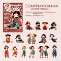 PET character stickers set Little Overalls theme for DIY journal and scrapbooking decor - Little Overalls (2025031310) / 30 Sheets