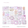 Pegatinas de notas cinta morada estilo vintage para scrapbooking DIY 25 piezas - Cinta de Glicinia