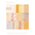 Sunset Breeze vintage scrapbook papier, set van 50 vellen in gele en oranje tinten - Zonsondergang Bries Stijl