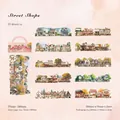 Set di 10 adesivi PET serie negozi europei per decorazioni fai da te e scrapbooking creativo - Negozi di strada