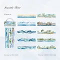 Seaside journey PET sticker set with coastal scenes and watercolor beach motifs - Seaside Tour