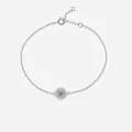 Elegante S925 sterling zilveren moissaniet armband met ronde hanger en verstelbare ketting - L9373 moissanite 0.50 carat / 5.0mm (gra certified, box included) / 925 zilver