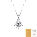 S925 silver sunflower moissanite necklace variant including official GRA certificate - 925 Silver / 1ct Moissanite (with GRA Certificate)