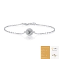Elegante bracciale in argento S925 con moissanite e certificato GRA di autenticità - Moissanite 0.5ct/5.0mm (Con Certificato GRA) / Argento 925 (16+5cm)