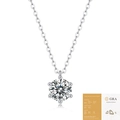 Elegante collar de plata S925 con moissanita, engaste de seis garras y certificado GRA - 0,5 Quilates (Con Certificado GRA)
