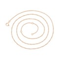 Minimalist 925 sterling silver cable chain necklace in rose gold finish with spring clasp - Rose Gold Cable Chain (Spring Ring) / 45cm