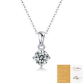 925 silver moissanite heart pendant necklace with GRA certificate and silver chain - Premium 1.0 Carat Solitaire Necklace (With GRA Certificate)