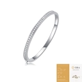 S925 Sterlingsilber Moissanit Armreif mit GRA-Zertifikat und sicherem Verschluss - Moissanit 2mm*39 Steine (Mit GRA-Zertifikat) / Innendurchmesser 50*60mm