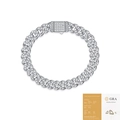 Ασημένιο βραχιόλι S925 Cuban link με πέτρες moissanite και πιστοποιητικό GRA - Πλάτος 8mm (Με Πιστοποιητικό GRA) / 18cm