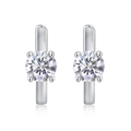 S925 Sterlingsilber 0,5ct Lab-Diamant-Ohrstecker mit Vier-Krallen-18K-Goldbeschichtung - 925er Silber / S925 Silber Moissanit-Ohrringe - 0,5 ct