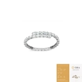 Silber 925 Moissanit Armband zweireihig mit GRA Zertifikat und quadratischen Steinen - B16331 Armreif (Mit Zertifikat und Box) / 925er Silber