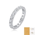 S925 sterling silver eternity ring with moissanite stones and GRA certificate - US Size 9 / R12880 Moissanite With GRA Certificate (R12880)