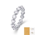 Sparkling S925 sterling silver eternity band with moissanite stones and GRA certificate - US Size 9 / 4.0mm Moissanite (With GRA Certificate)