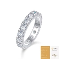 S925 silver eternity ring featuring round-cut moissanite stones with GRA report - Moissanite With Certificate Style (R13631)